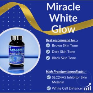 MIRACLE WHITE GLOW 50 Capsule with SLC24A5 inhibitor skin